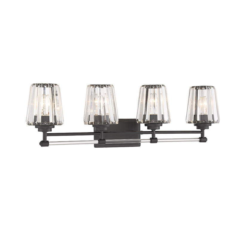 Savoy House 8-6001-4-BK Four Light Bathroom Vanity, Matte Black