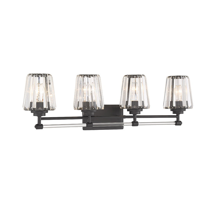 Savoy House 8-6001-4-BK Four Light Bathroom Vanity, Matte Black