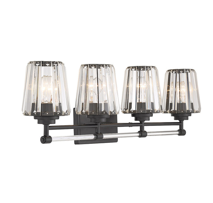 Savoy House 8-6001-4-BK Four Light Bathroom Vanity, Matte Black