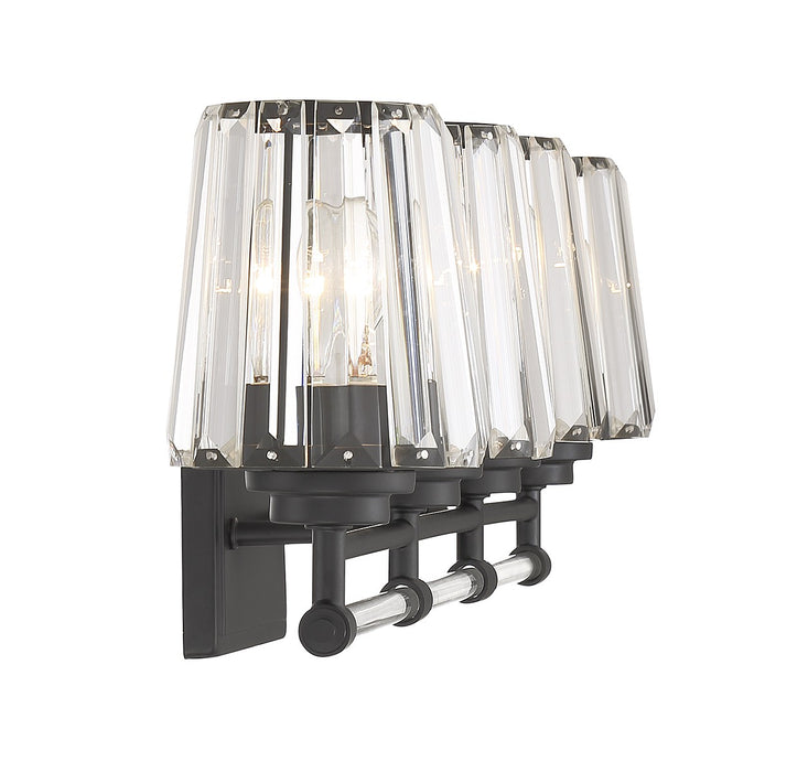 Savoy House 8-6001-4-BK Four Light Bathroom Vanity, Matte Black