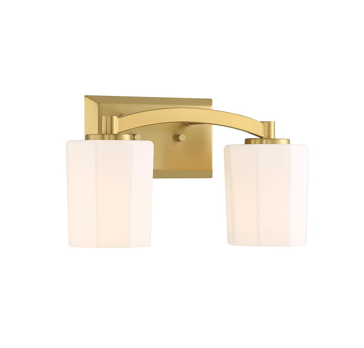 Savoy House 8-7710-2-322 Two Light Bathroom Vanity, Warm Brass