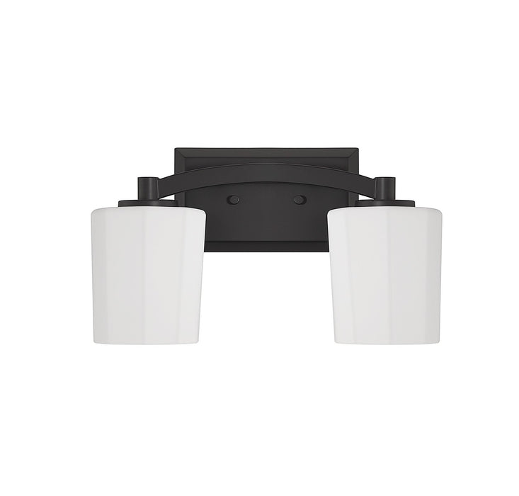 Savoy House 8-7710-2-BK Two Light Bathroom Vanity, Matte Black