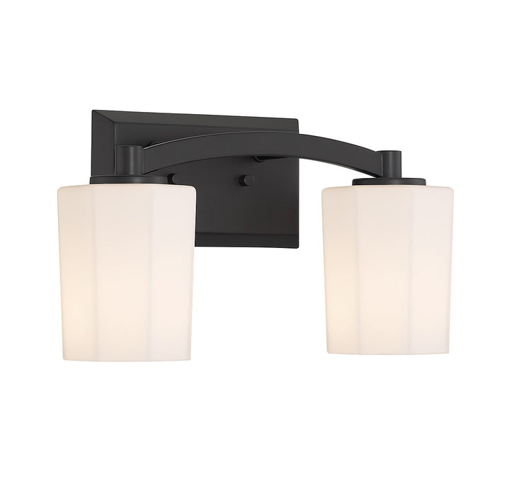 Savoy House 8-7710-2-BK Two Light Bathroom Vanity, Matte Black