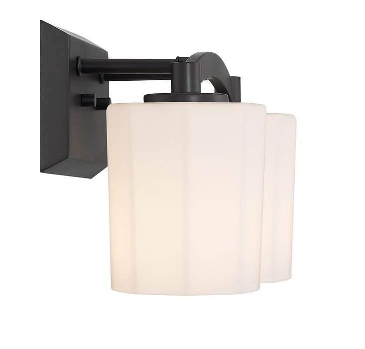 Savoy House 8-7710-2-BK Two Light Bathroom Vanity, Matte Black