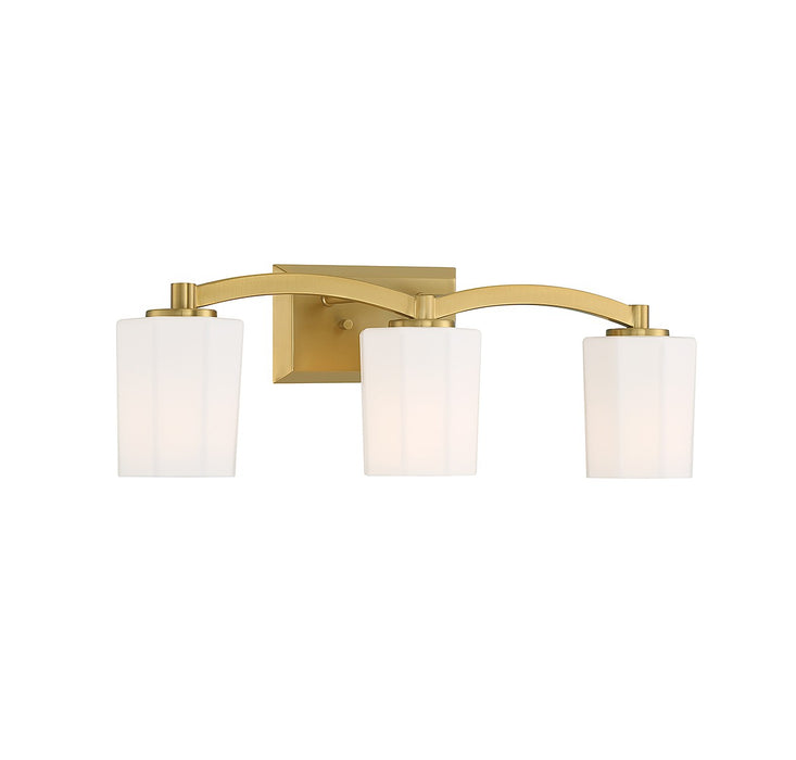 Savoy House 8-7710-3-322 Three Light Bathroom Vanity, Warm Brass