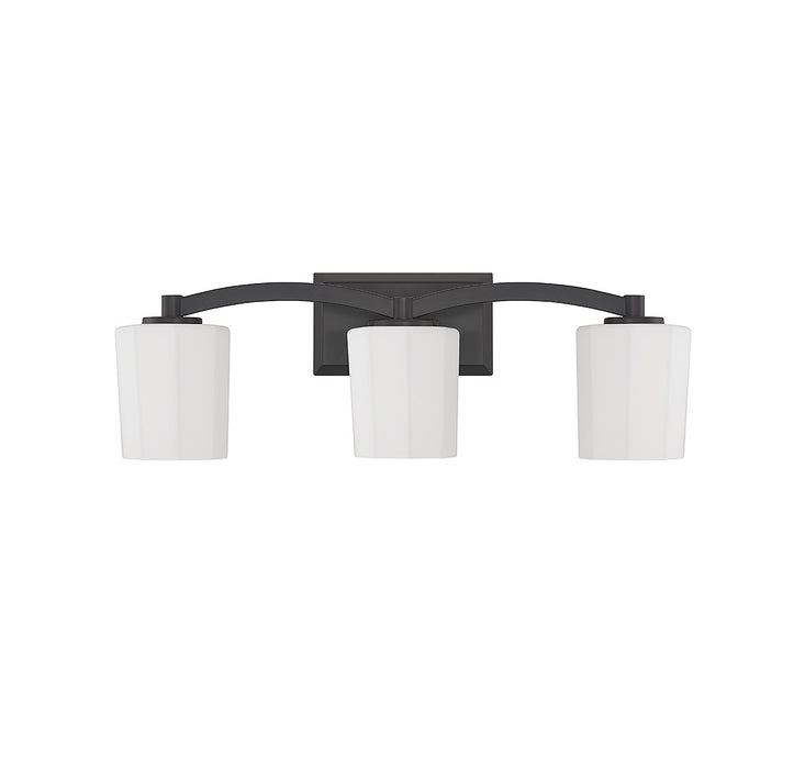 Savoy House 8-7710-3-BK Three Light Bathroom Vanity, Matte Black