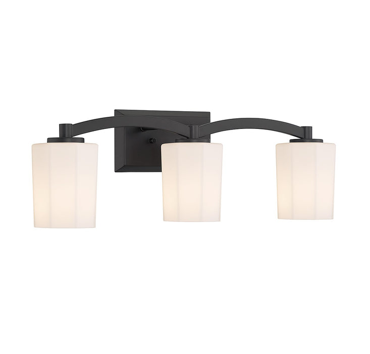 Savoy House 8-7710-3-BK Three Light Bathroom Vanity, Matte Black