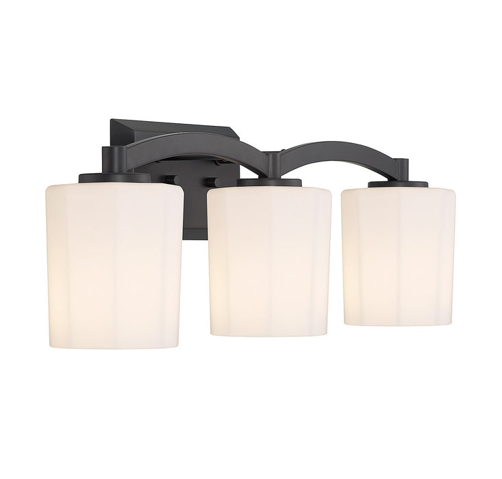 Savoy House 8-7710-3-BK Three Light Bathroom Vanity, Matte Black
