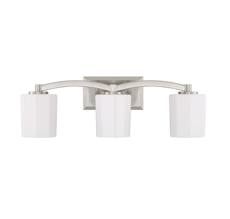Savoy House 8-7710-3-SN Three Light Bathroom Vanity, Satin Nickel
