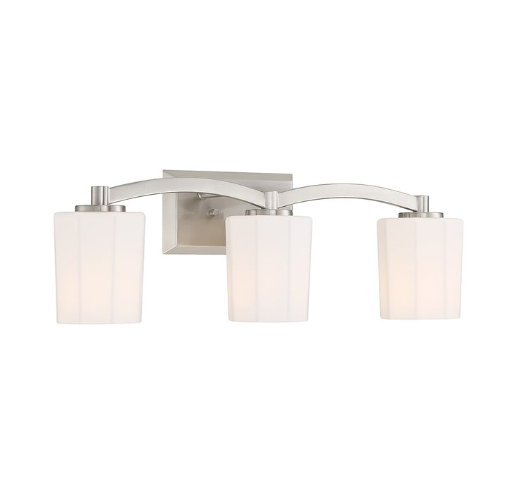 Savoy House 8-7710-3-SN Three Light Bathroom Vanity, Satin Nickel