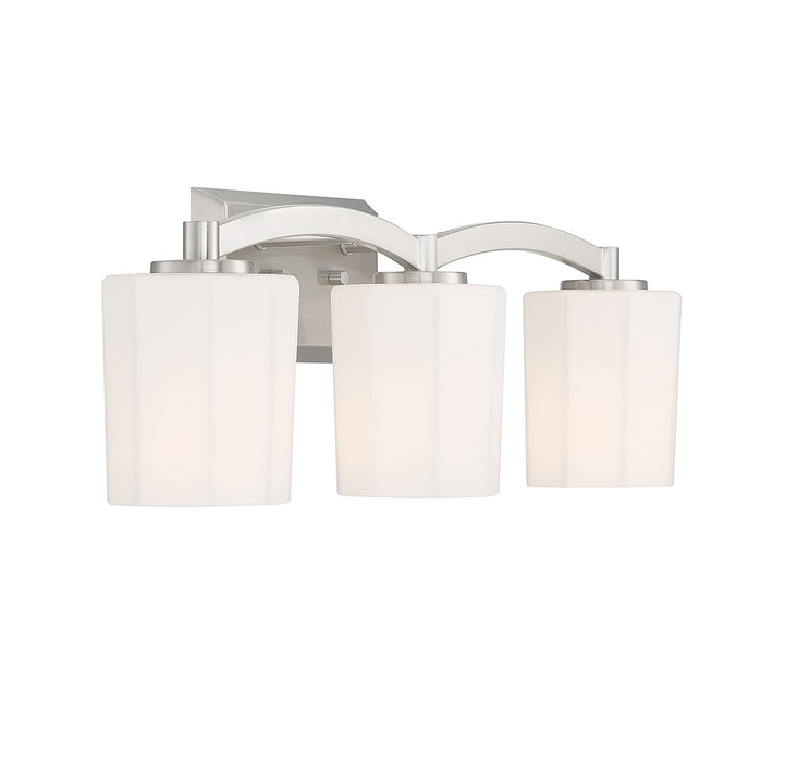 Savoy House 8-7710-3-SN Three Light Bathroom Vanity, Satin Nickel