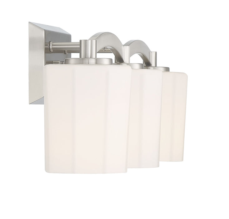 Savoy House 8-7710-3-SN Three Light Bathroom Vanity, Satin Nickel