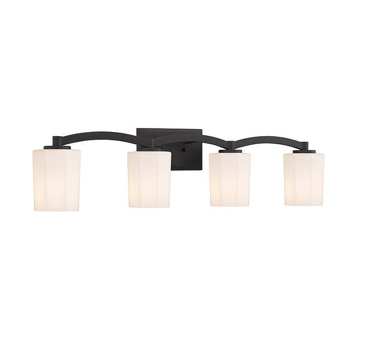 Savoy House 8-7710-4-BK Four Light Bathroom Vanity, Matte Black