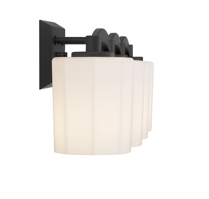 Savoy House 8-7710-4-BK Four Light Bathroom Vanity, Matte Black