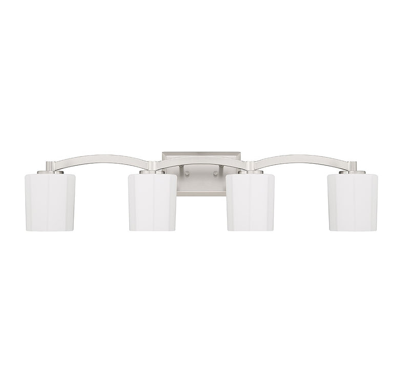 Savoy House 8-7710-4-SN Four Light Bathroom Vanity, Satin Nickel