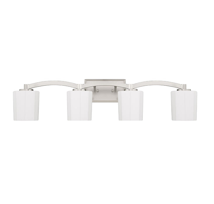 Savoy House 8-7710-4-SN Four Light Bathroom Vanity, Satin Nickel