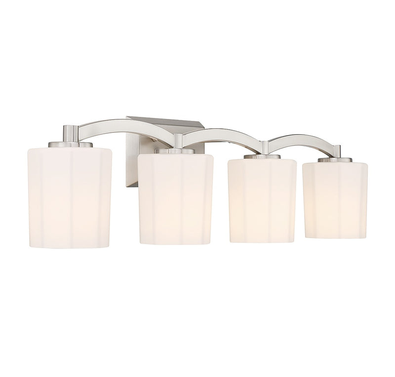Savoy House 8-7710-4-SN Four Light Bathroom Vanity, Satin Nickel