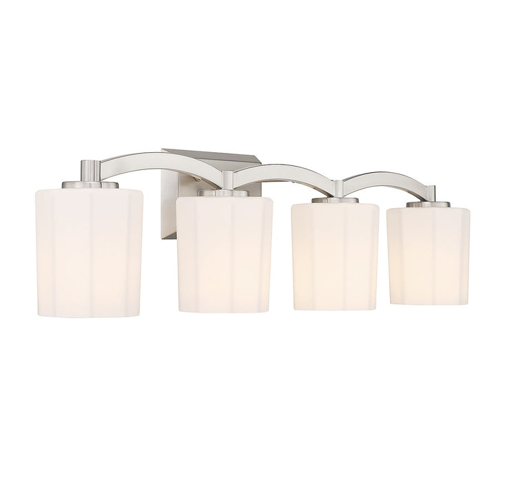 Savoy House 8-7710-4-SN Four Light Bathroom Vanity, Satin Nickel