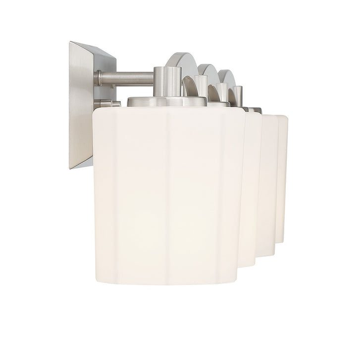 Savoy House 8-7710-4-SN Four Light Bathroom Vanity, Satin Nickel