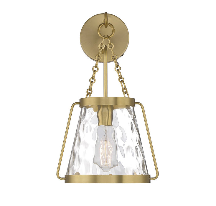 Savoy House 9-1801-1-322 One Light Wall Sconce, Warm Brass