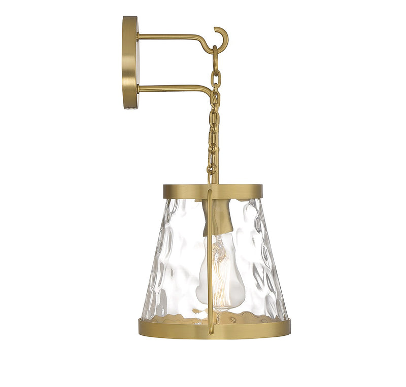 Savoy House 9-1801-1-322 One Light Wall Sconce, Warm Brass