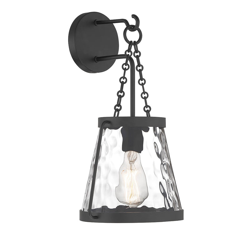 Savoy House 9-1801-1-89 One Light Wall Sconce, Matte Black