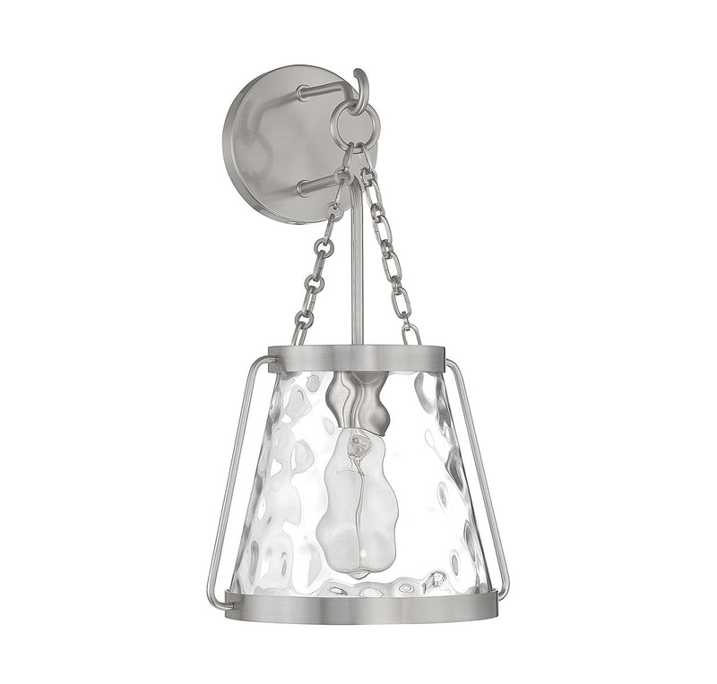 Savoy House 9-1801-1-SN One Light Wall Sconce, Satin Nickel