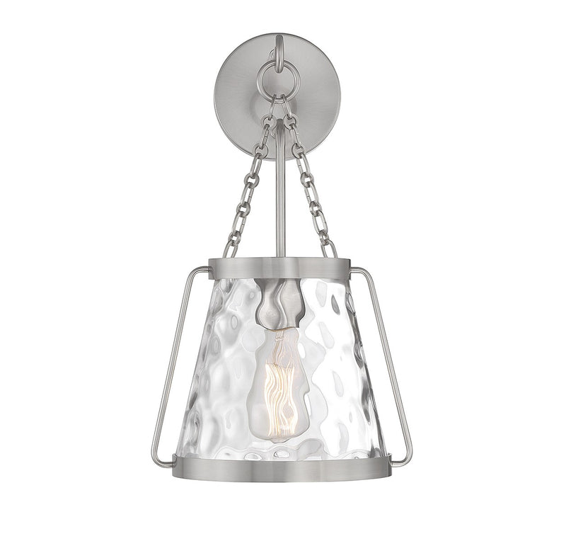 Savoy House 9-1801-1-SN One Light Wall Sconce, Satin Nickel