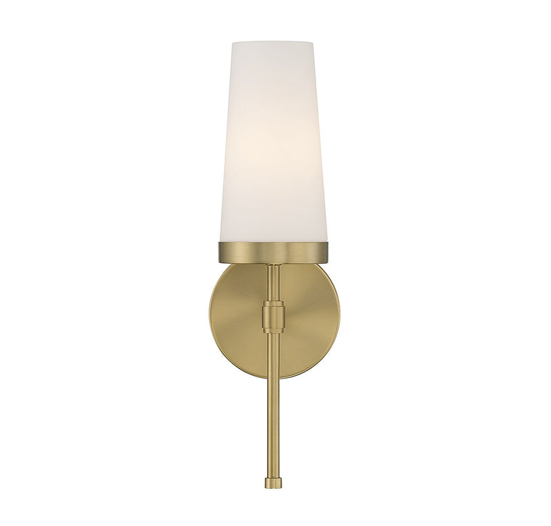 Savoy House 9-2801-1-322 One Light Wall Sconce, Warm Brass