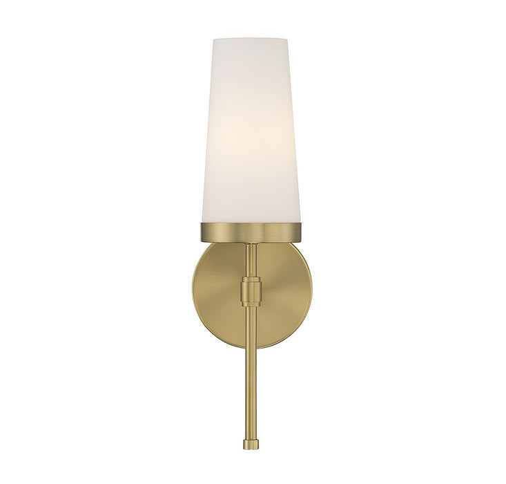 Savoy House 9-2801-1-322 One Light Wall Sconce, Warm Brass