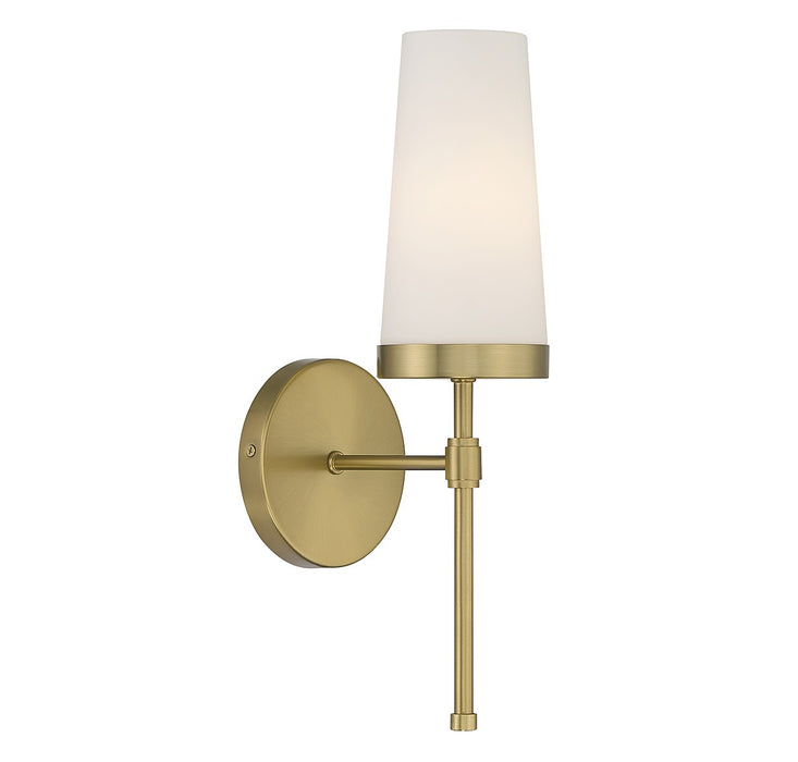 Savoy House 9-2801-1-322 One Light Wall Sconce, Warm Brass