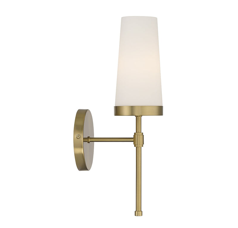 Savoy House 9-2801-1-322 One Light Wall Sconce, Warm Brass