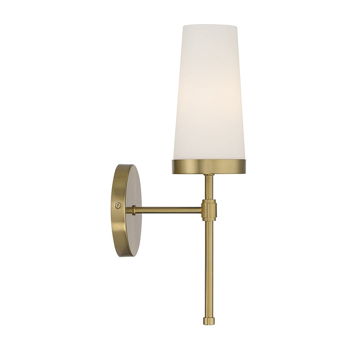 Savoy House 9-2801-1-322 One Light Wall Sconce, Warm Brass