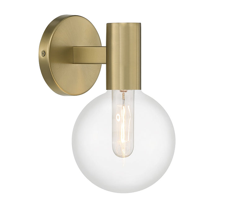 Savoy House 9-3076-1-322 One Light Wall Sconce, Warm Brass