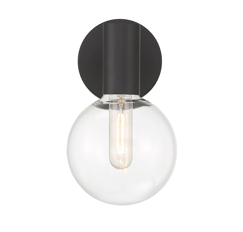 Savoy House 9-3076-1-89 One Light Wall Sconce, Matte Black