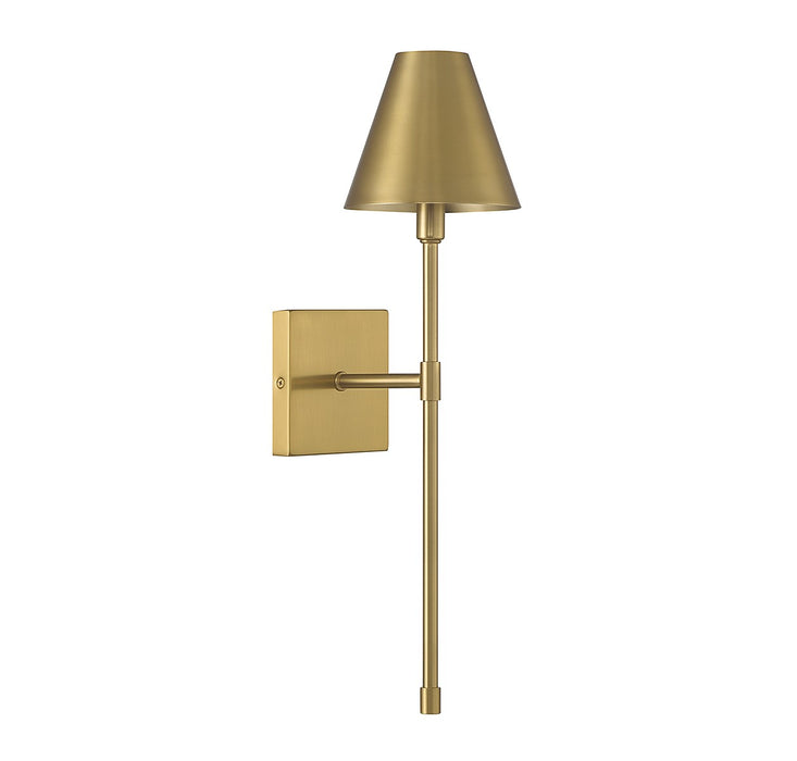 Savoy House 9-5201-1-322 One Light Wall Sconce, Warm Brass