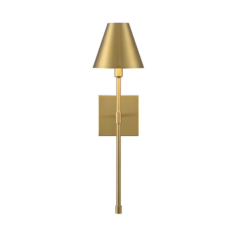 Savoy House 9-5201-1-322 One Light Wall Sconce, Warm Brass