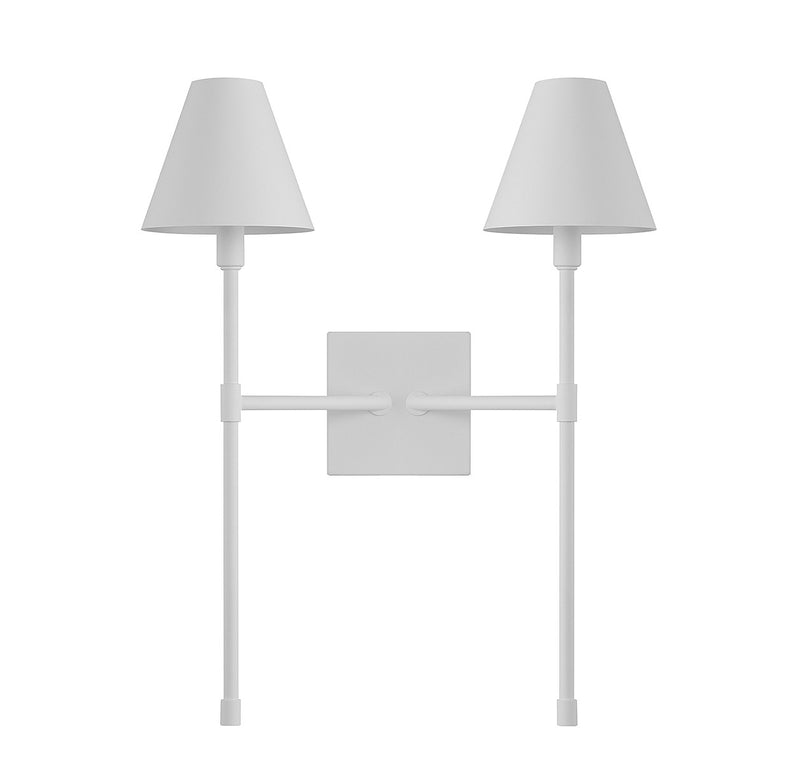 Savoy House 9-5202-2-83 Two Light Wall Sconce, Bisque White