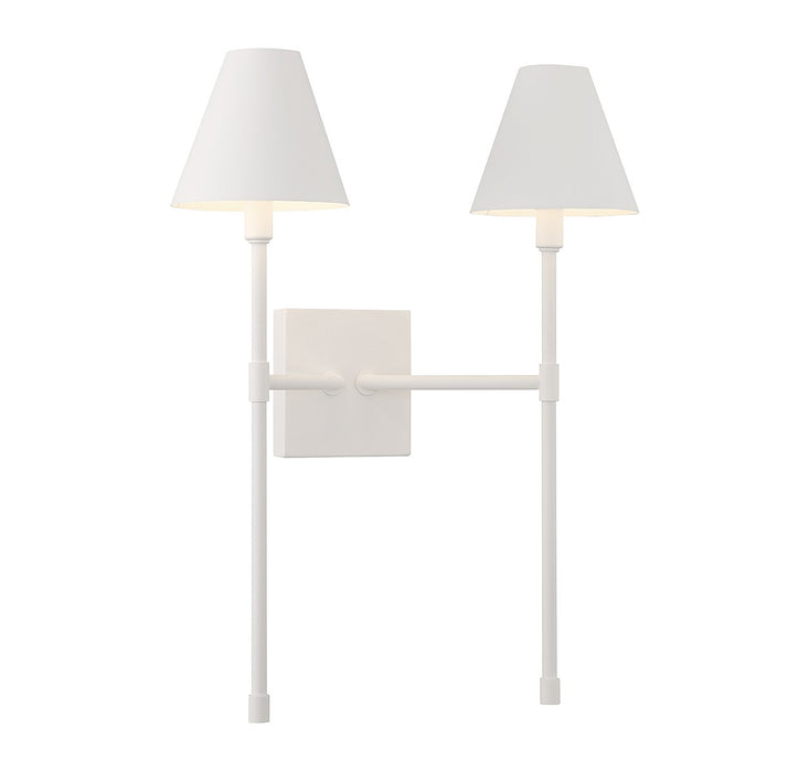 Savoy House 9-5202-2-83 Two Light Wall Sconce, Bisque White
