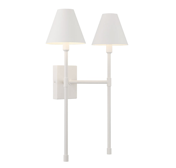 Savoy House 9-5202-2-83 Two Light Wall Sconce, Bisque White