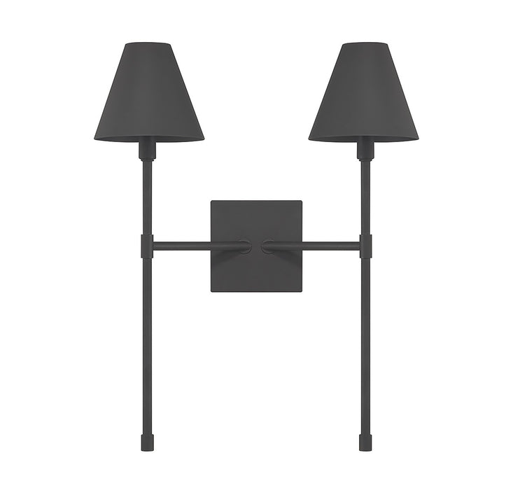 Savoy House 9-5202-2-89 Two Light Wall Sconce, Matte Black