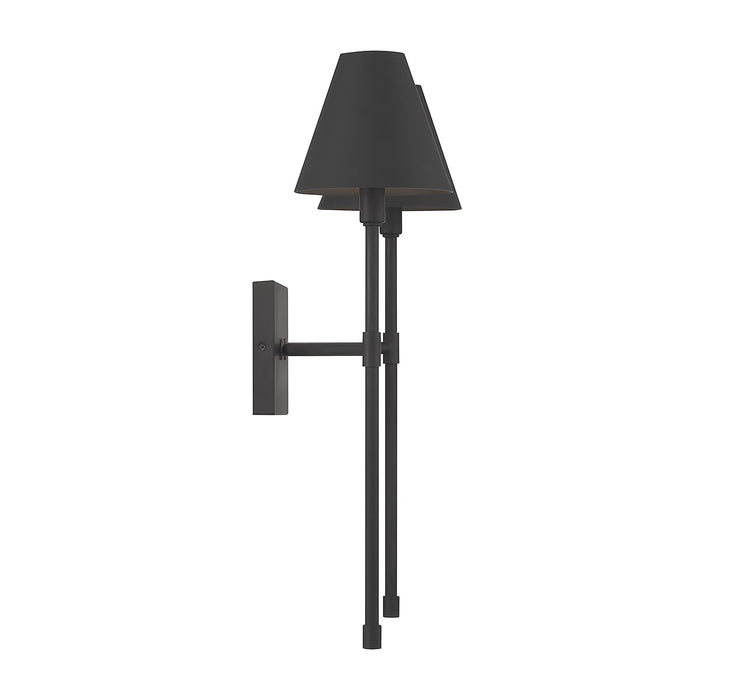 Savoy House 9-5202-2-89 Two Light Wall Sconce, Matte Black