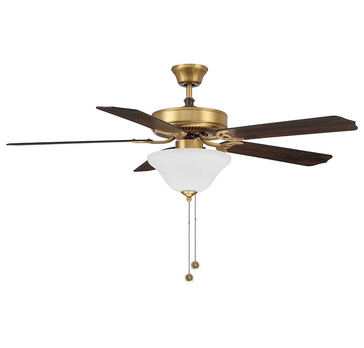 Meridian M2018NBRV 52" Ceiling Fan, Natural Brass