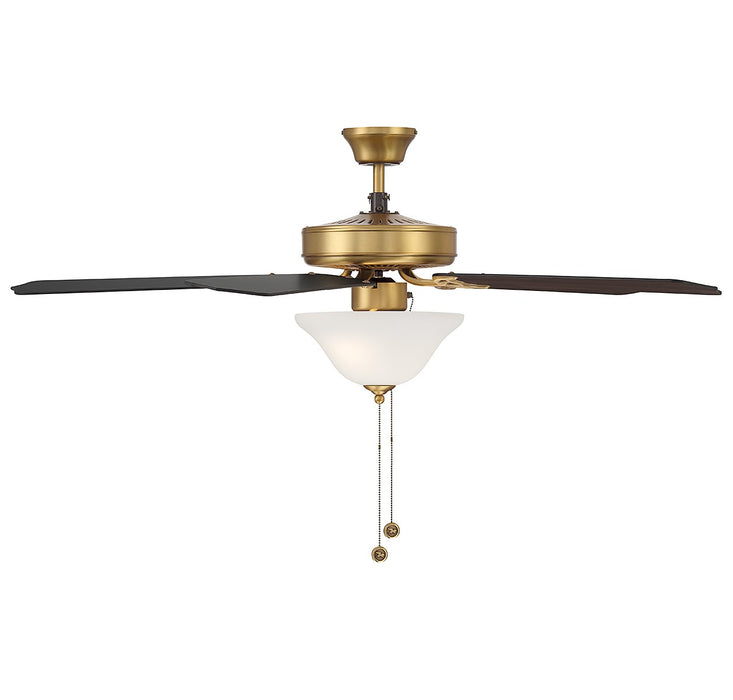 Meridian M2018NBRV 52" Ceiling Fan, Natural Brass