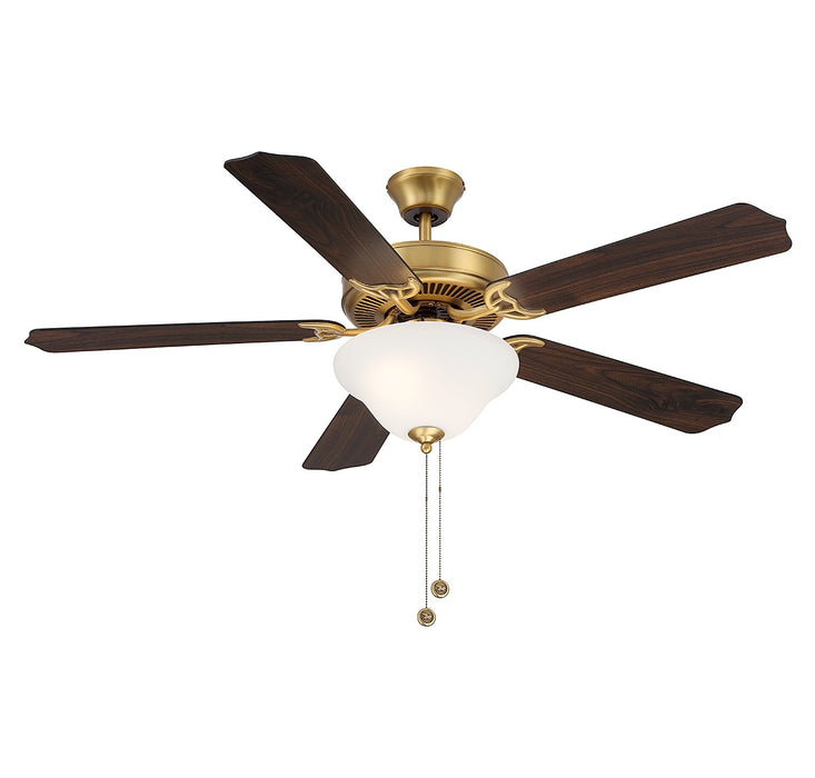 Meridian M2018NBRV 52" Ceiling Fan, Natural Brass