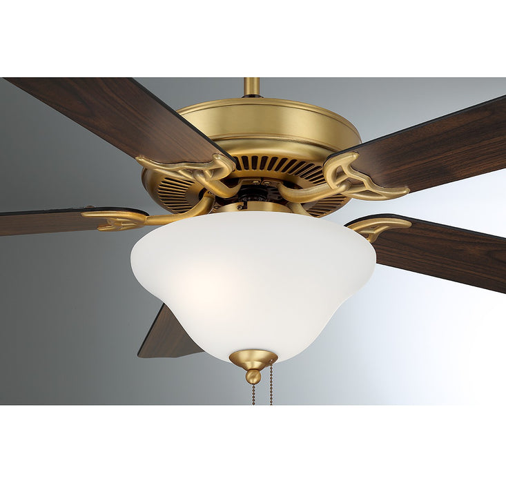 Meridian M2018NBRV 52" Ceiling Fan, Natural Brass