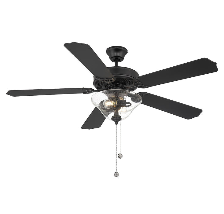 Meridian M2019MBKRV 52" Ceiling Fan, Matte Black