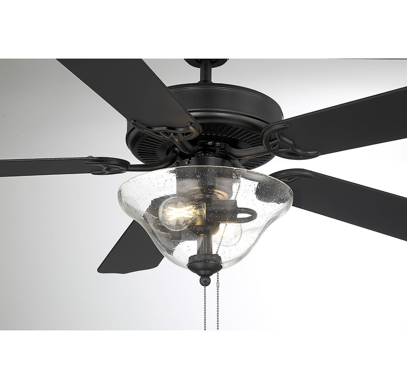 Meridian M2019MBKRV 52" Ceiling Fan, Matte Black
