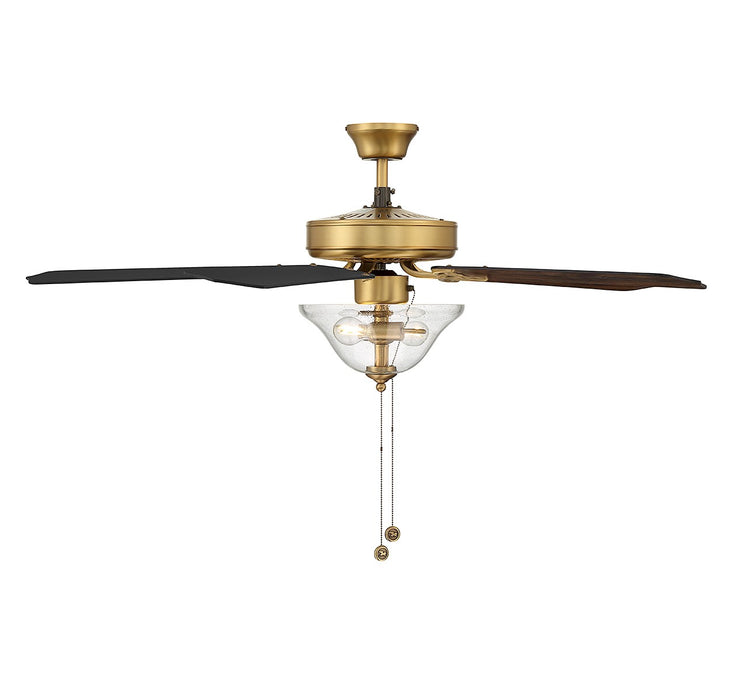 Meridian M2019NBRV 52" Ceiling Fan, Natural Brass