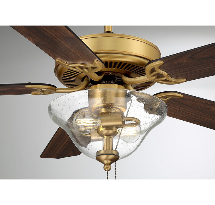 Meridian M2019NBRV 52" Ceiling Fan, Natural Brass